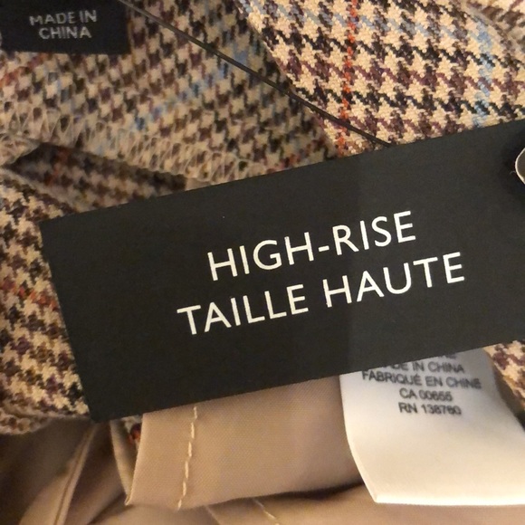 Brand new  with tag high rise RW & CO checkered pants side zipper size 6 - Picture 6 of 9